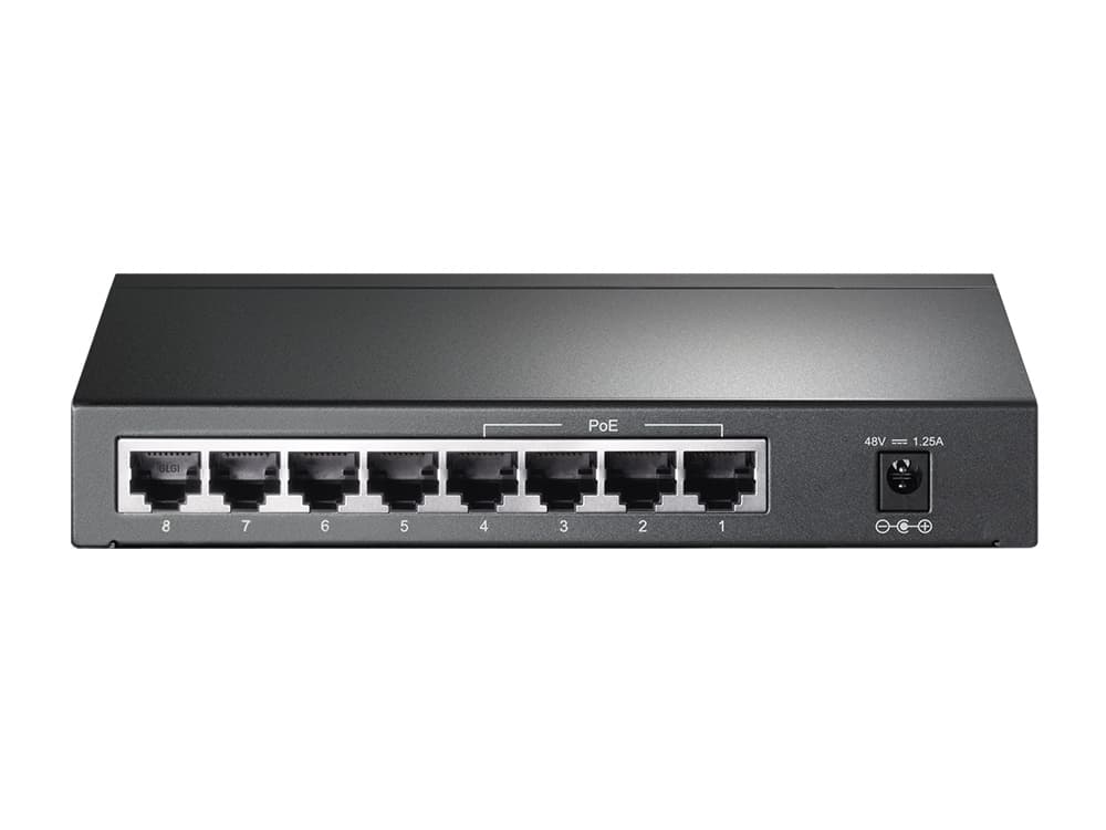 Fotografija proizvoda: Switch TP-LINK TL-SG1008P Gigabit/8x RJ45/10/100/1000Mbps/4x PoE/Desktop metalno kuciste