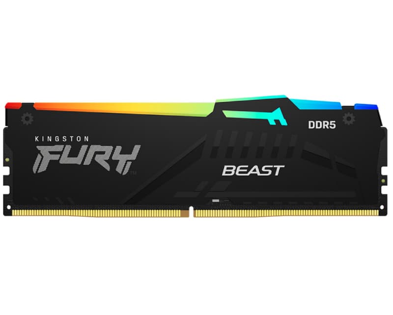 Fotografija proizvoda: DIMM DDR5 32GB 6400MT/s KF564C32BBEA-32 FURY Beast Black RGB EXPO