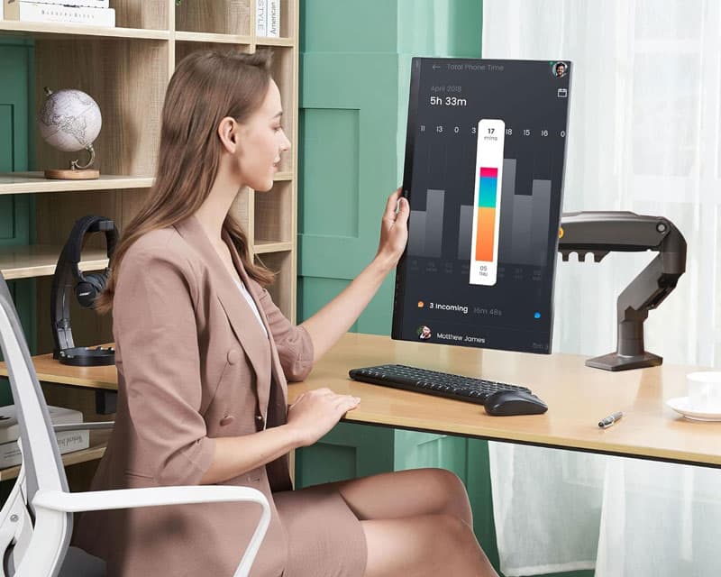 Fotografija proizvoda: F80 stoni nosač za monitor mat crni 17-30 inča