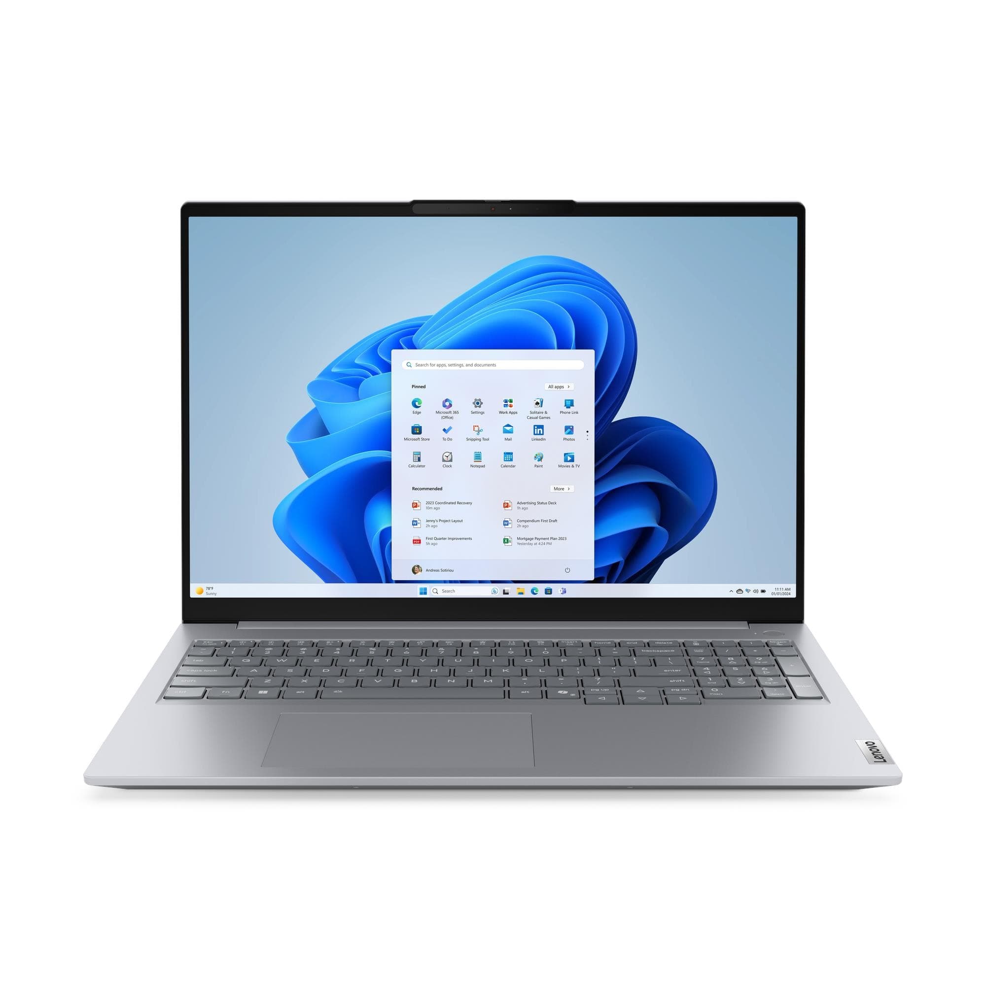 Fotografija proizvoda: Laptop LENOVO ThinkBook 16 G9 IRL DOS/16" WUXGA/Core 7-240H/32GB/1TB/FPR bklt srb/Siva