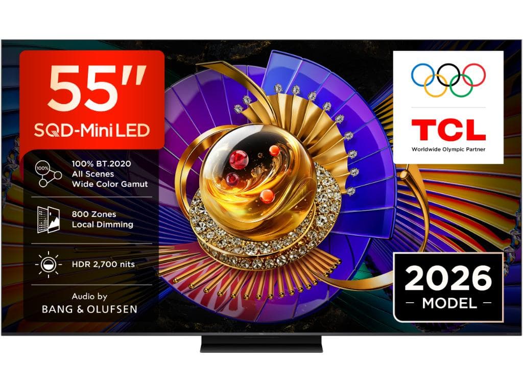 Fotografija proizvoda: Televizor TCL 55C7L/SQD-MiniLED/55"/4K UHD/144Hz/Google TV/Bang&Olufsen/crna