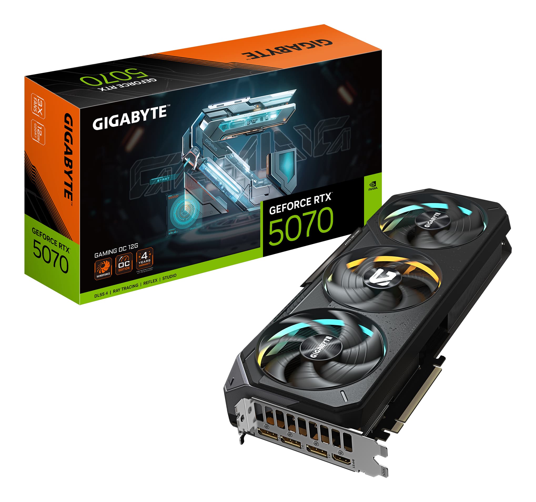 Fotografija proizvoda: Graficka karta GIGABYTE GV-N5070GAMING OC-12GD NVD/12GB/GDDR7/192bit/crna