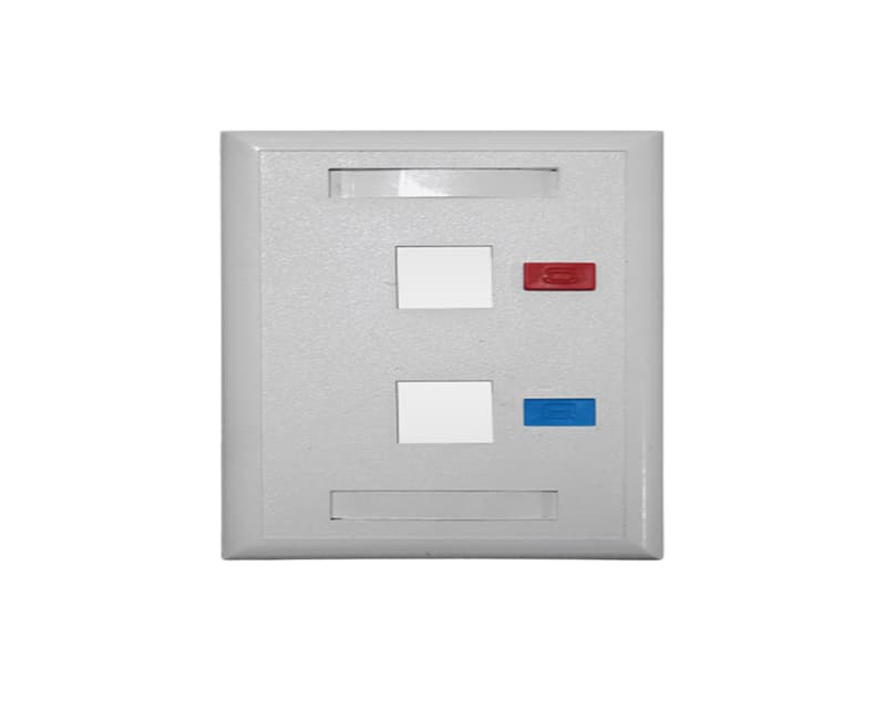 Fotografija proizvoda: Modularna utičnica, za 2 RJ45 modula, 86x86mm