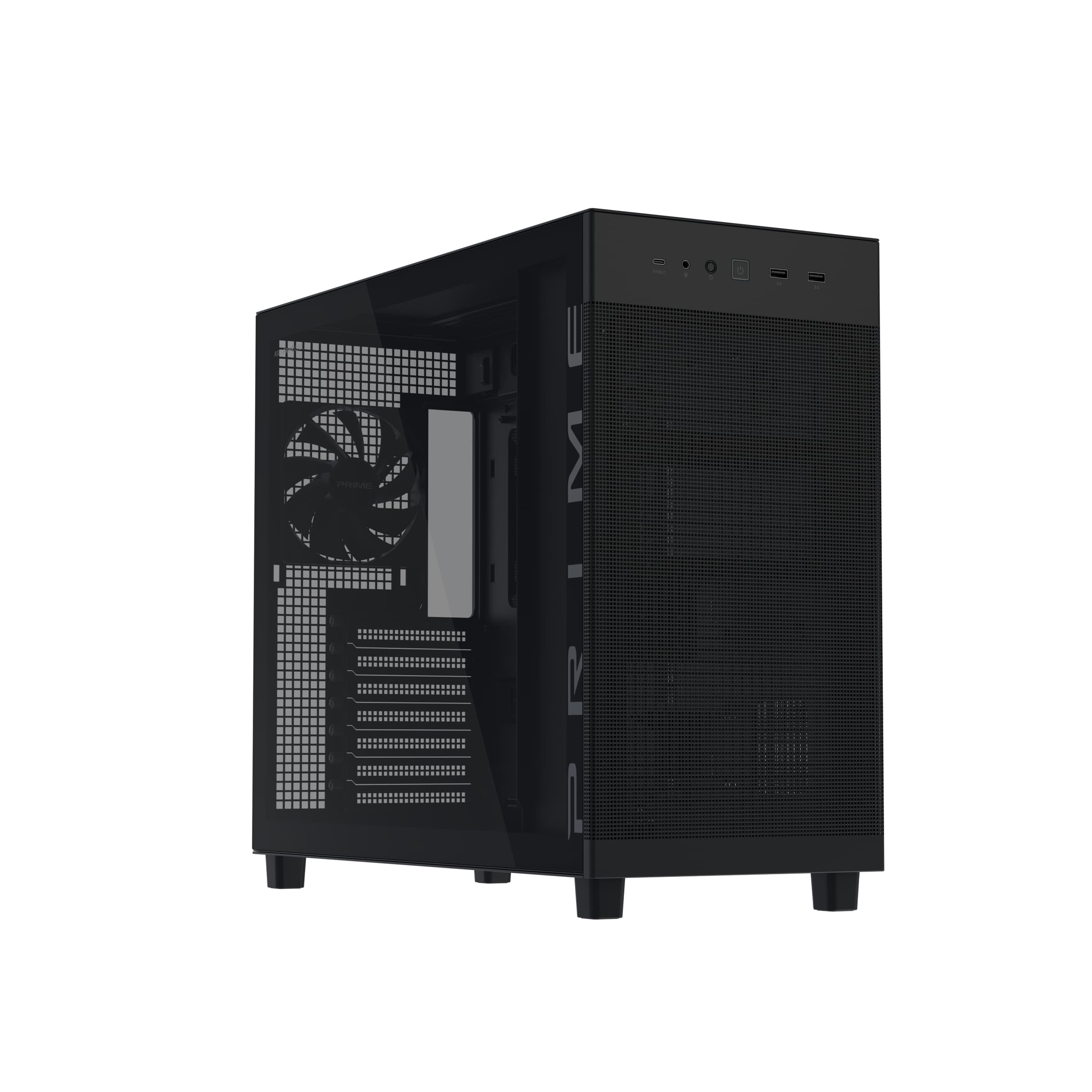 Fotografija proizvoda: PRIME AP303 TG BLACK micro-ATX kućište crno