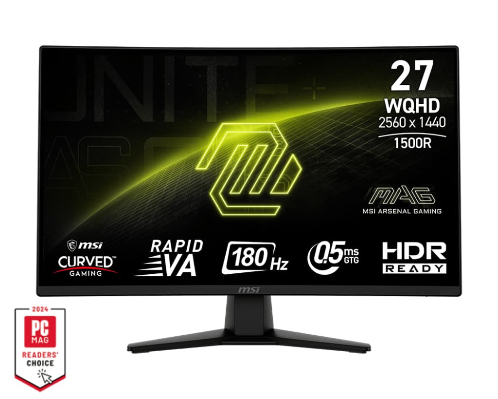 Fotografija proizvoda: 27 inča MAG 274CQF WQHD 2560x1440 180 Hz zakrivljeni gaming monitor