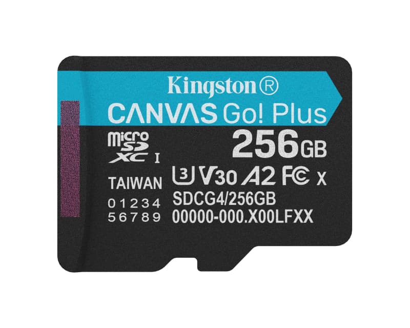 Fotografija proizvoda: Memorijska kartica U3 V30 microSDXC 256GB Canvas Go Plus 200MB/s A2 SDCG4/256GBSP
