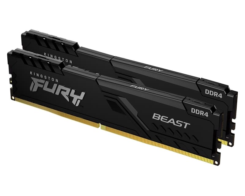 Fotografija proizvoda: DIMM DDR4 64GB (2x32GB kit) 3200MT/s KF432C16BBK2/64 Fury Beast Black