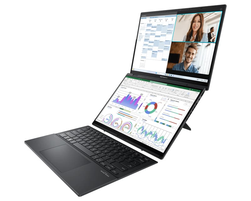 Fotografija proizvoda: Zenbook 14 DUO OLED UX8406CA-PZ042X (14 inča 3K OLED, Ultra 9 285H, 32GB, SSD 2TB, Win11 Pro) laptop outlet