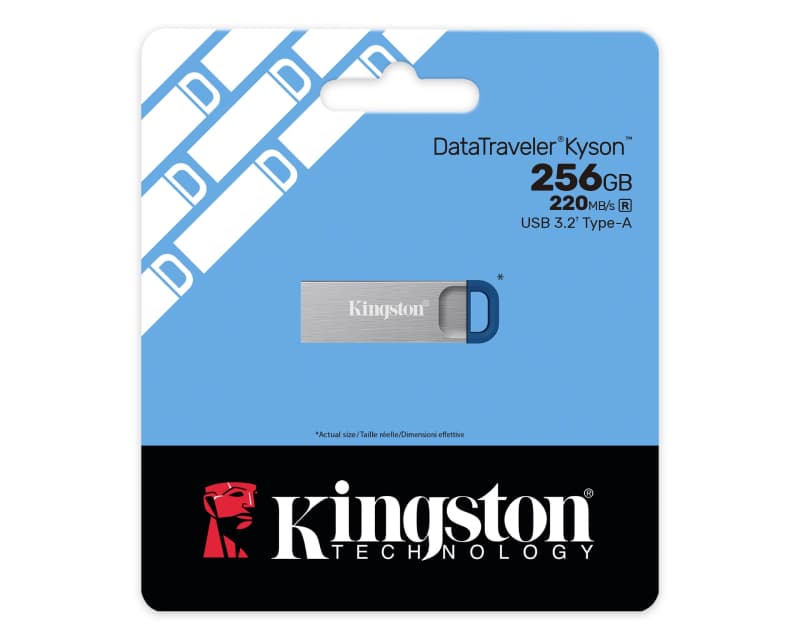 Fotografija proizvoda: 256GB DataTraveler Kyson G2 USB 3.2 flash DTKNG2/256GB sivi