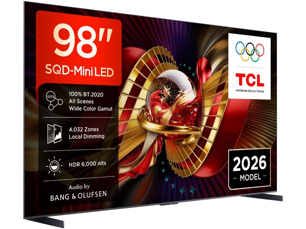 Fotografija proizvoda: Televizor TCL 98C8L/SQD-MiniLED/98"/4K UHD/144Hz/Google TV/Bang&Olufsen/crna