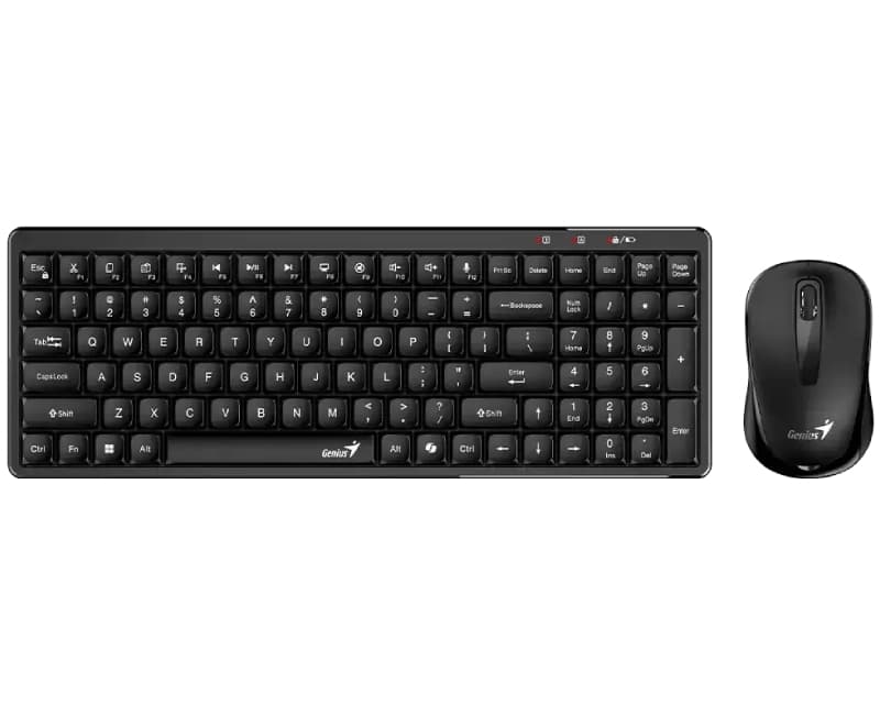 Fotografija proizvoda: LuxeMate Q8100 Bežična USB YU crna tastatura + miš
