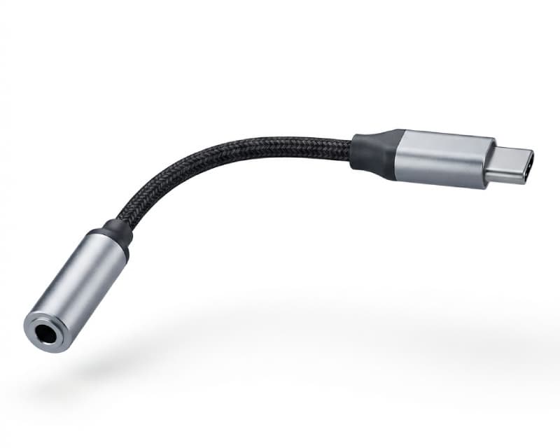 Fotografija proizvoda: Adapter USB 3.1 tip C (M) - 3.5mm stereo (F) crni