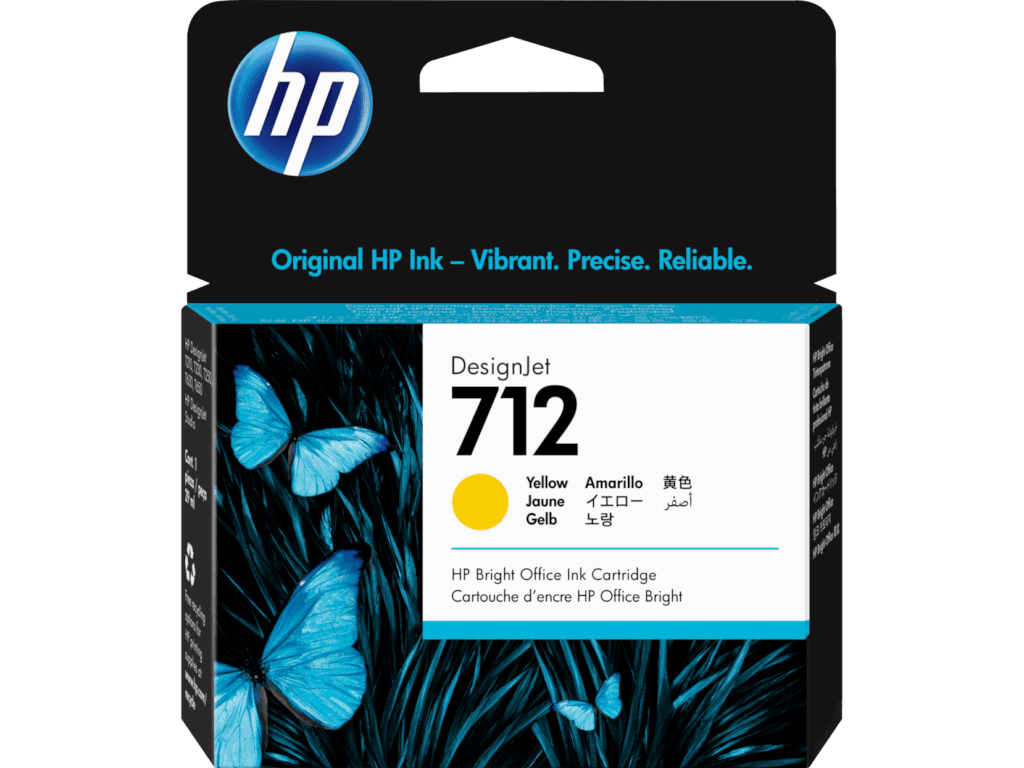 Fotografija proizvoda: HP 712 29-ml Yellow DesignJet Ink Cartridge