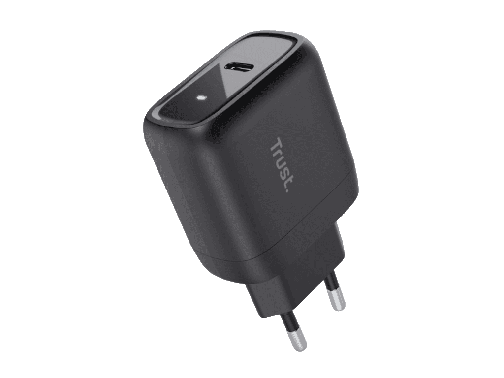 Fotografija proizvoda: Punjac TRUST Maxo 45W/USB-C/laptop/smartphone/tablet/2m USB-C kabel/crna