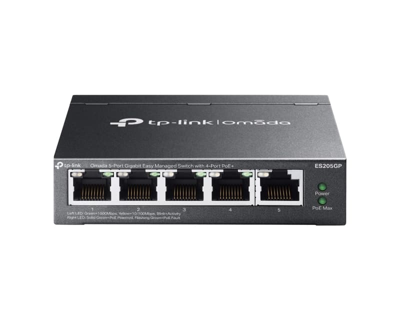 Fotografija proizvoda: ES205GP Omada 5-портни Gigabit Easy Managed Switch sa 4-портним PoE+