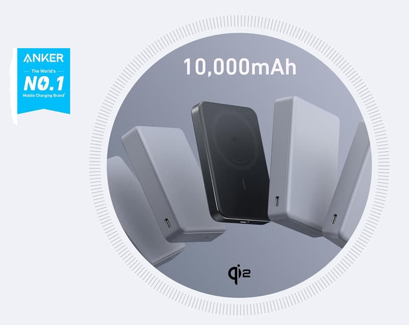 Fotografija proizvoda: MagGo 10000mAh, 15W, magnetni bežični power bank, crni