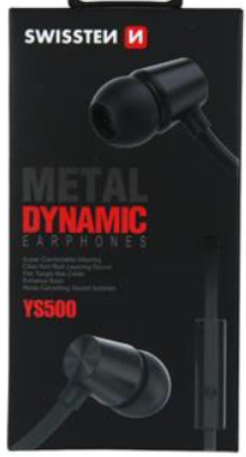 Fotografija proizvoda: SWISSTEN EARBUDS DYNAMIC YS500 BLACK