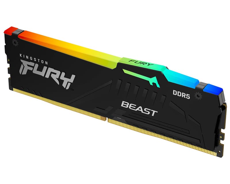 Fotografija proizvoda: DIMM DDR5 32GB 5600MT/s KF556C36BBE2A-32 FURY Beast Black RGB EXPO