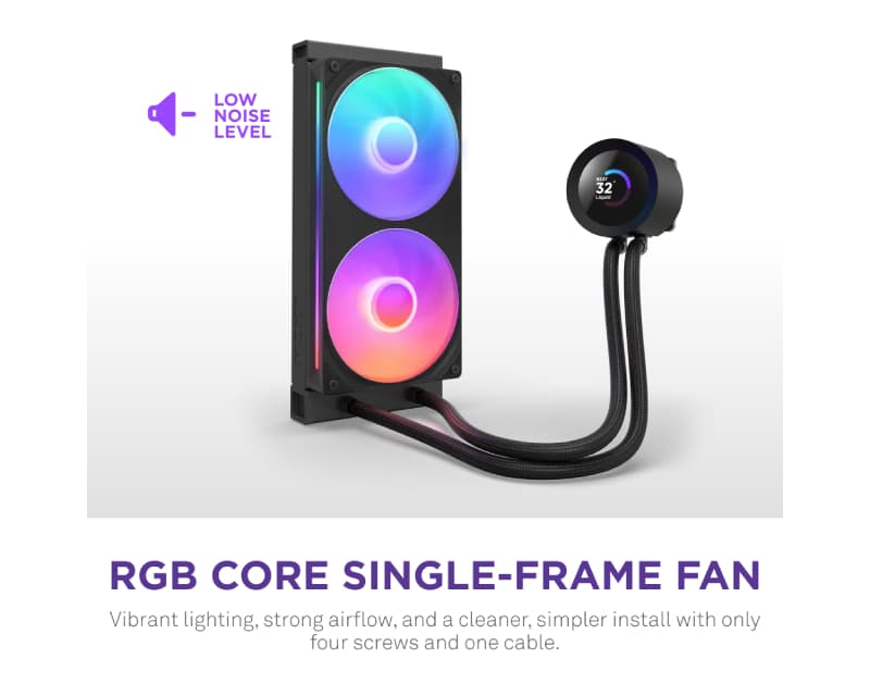 Fotografija proizvoda: Kraken Plus 240 RGB V2 liquid cooling black (RL-KR240-B2)