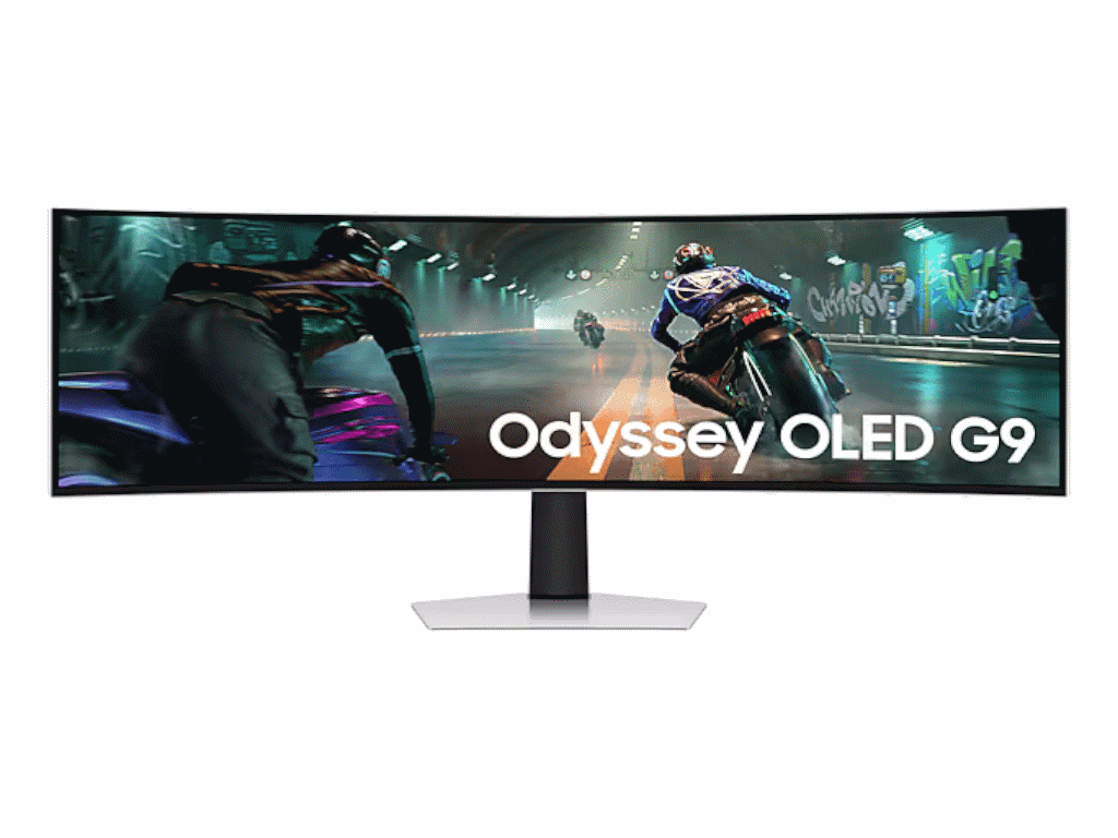 Fotografija proizvoda: Monitor SAMSUNG LS49DG910SUXEN 49"/OLED,zakrivljen,32:9/5120x1440/144Hz/0,03msGTG/HDMI,DP/freesync
