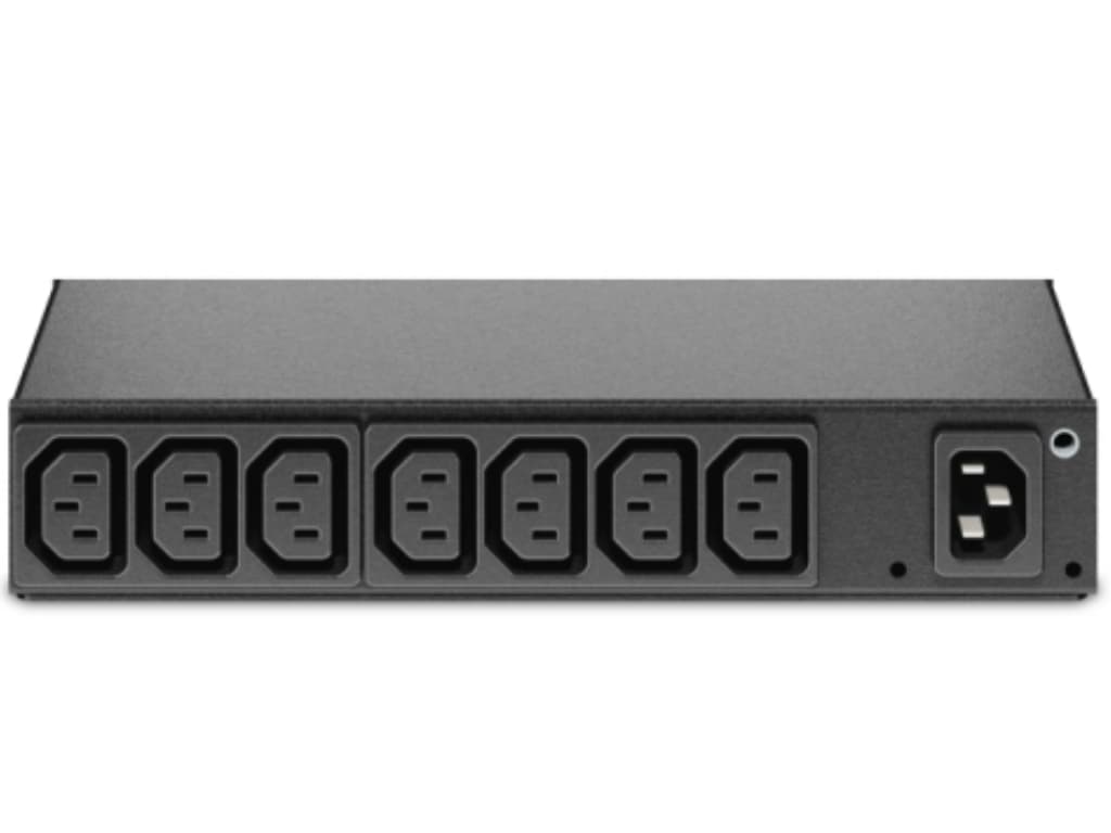 Fotografija proizvoda: PDU APC, RACK-PDU, BASIC, 0U/1U, 120-240V/15A, 220-240V/10A, (8) C13, horizontal