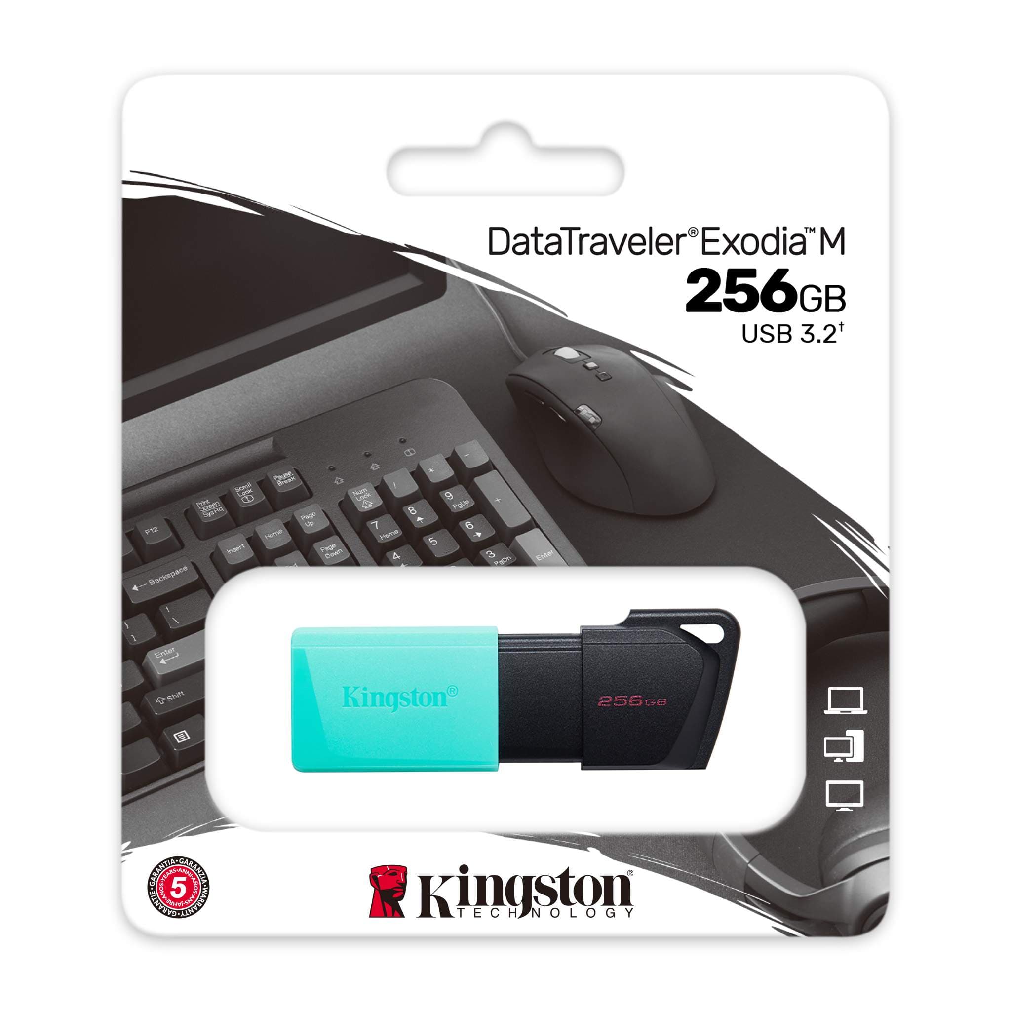Fotografija proizvoda: USB memorija KINGSTON DTXM/256GB/DataTraveler Exodia/3.2/crna
