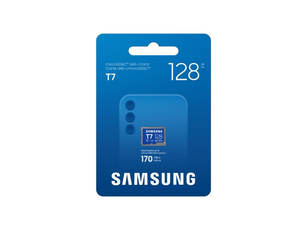Fotografija proizvoda: Memorijska kartica SAMSUNG/Micro SD/128GB T7/Up to 170MBs