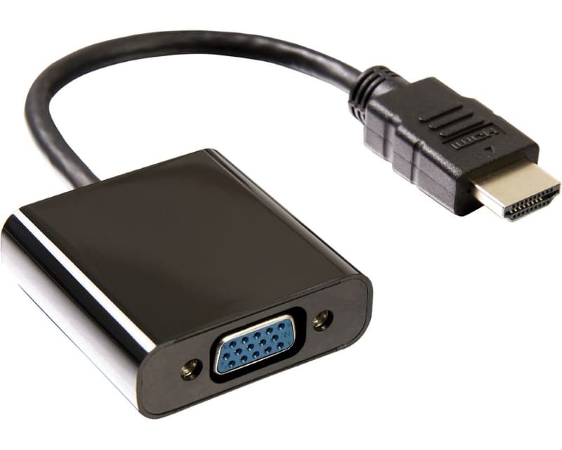Fotografija proizvoda: Adapter HDMI (M) - VGA D-sub (F) crni