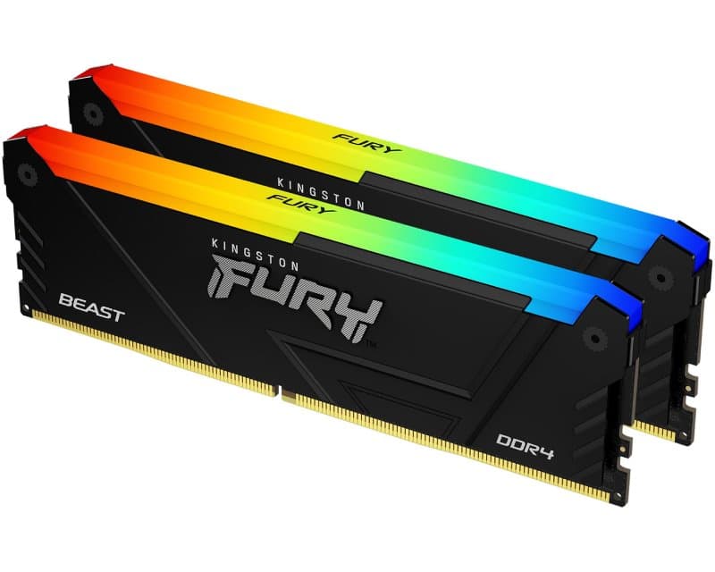 Fotografija proizvoda: DIMM DDR4 64GB (2x32GB kit) 3200MT/s KF432C16BB2AK2/64 Fury Beast RGB