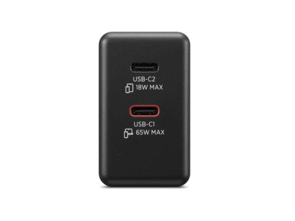 Fotografija proizvoda: Lenovo Dual USB-C 65W GaN punjac crni (1.5m)