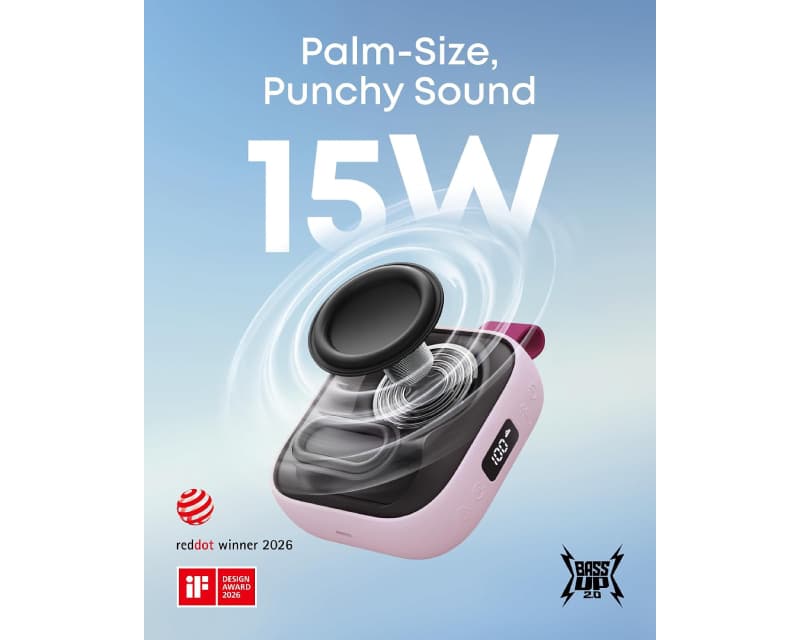 Fotografija proizvoda: Soundcore Boom Go 3i 15W prinosni bluetooth IP68 zvučnik roze boje