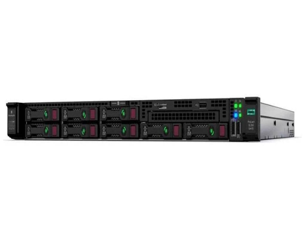 Fotografija proizvoda: HPE DL360 Gen10 Intel 4208 8C 2.1GHz 32GB-R 8SFF MR416i-a BC 4x1Gb 800W 1U Rack Remarket Server 3Y
