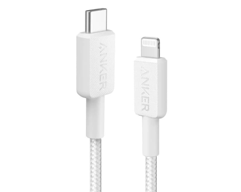 Fotografija proizvoda: 322 USB-C to Lightning kabl M/M 0.9m, 60W, pleteni, beli