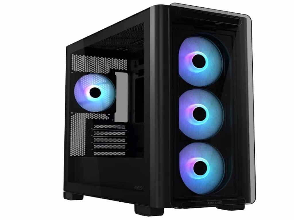 Fotografija proizvoda: Kucište ASUS A23 PLUS TG ARGB/Micro-ATX/Mini-ITX/kaljeno staklo/bez napajanja/crna