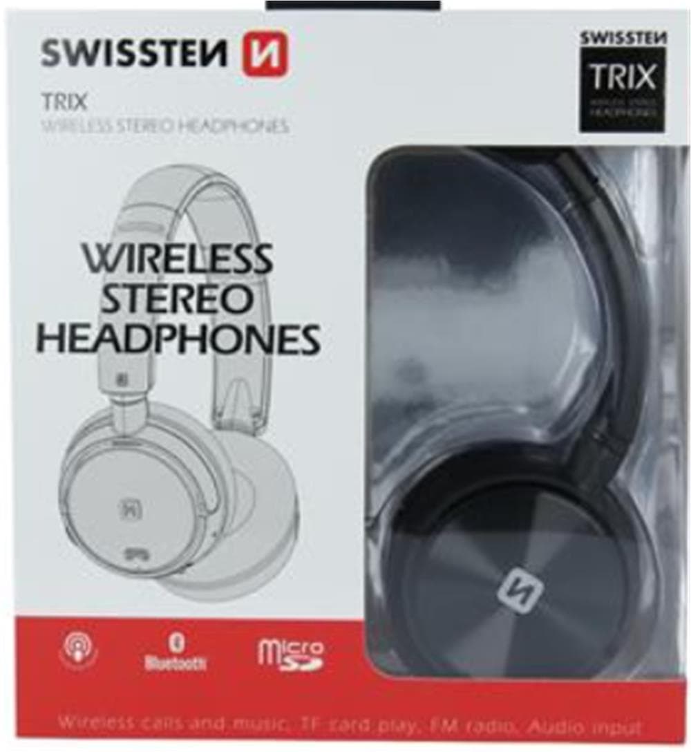 Fotografija proizvoda: WIFI STEREO HEADPHONES SWISSTEN TRIX BLACK