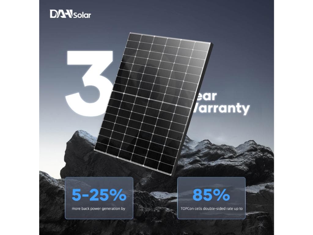 Fotografija proizvoda: PV modul DAH Solar,460W,48Z16/DG(BW),N Tip,1000mm