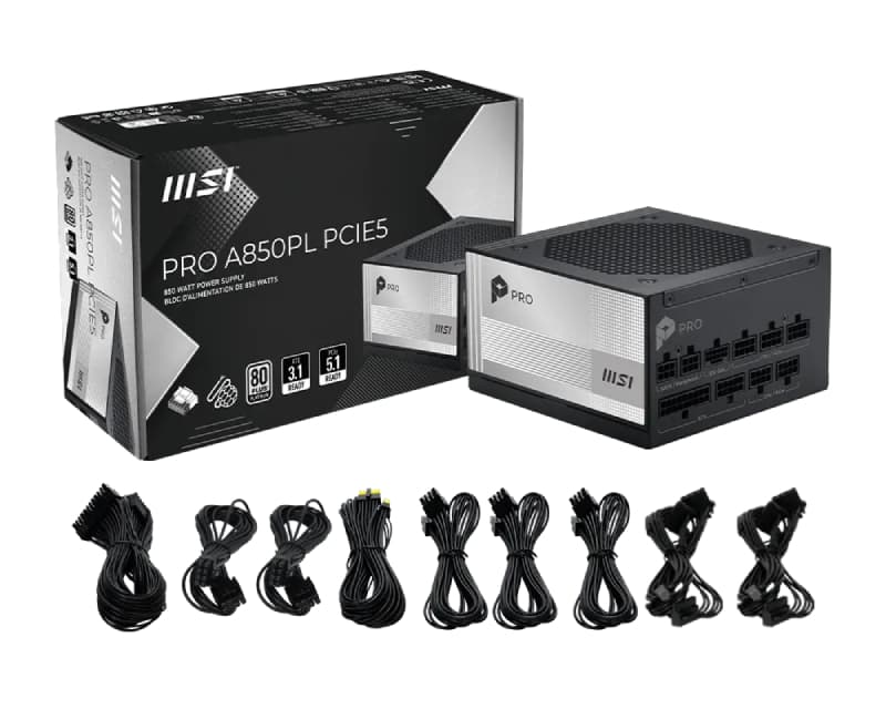 Fotografija proizvoda: PRO A850PL PCIE5 850W napajanje 7Y