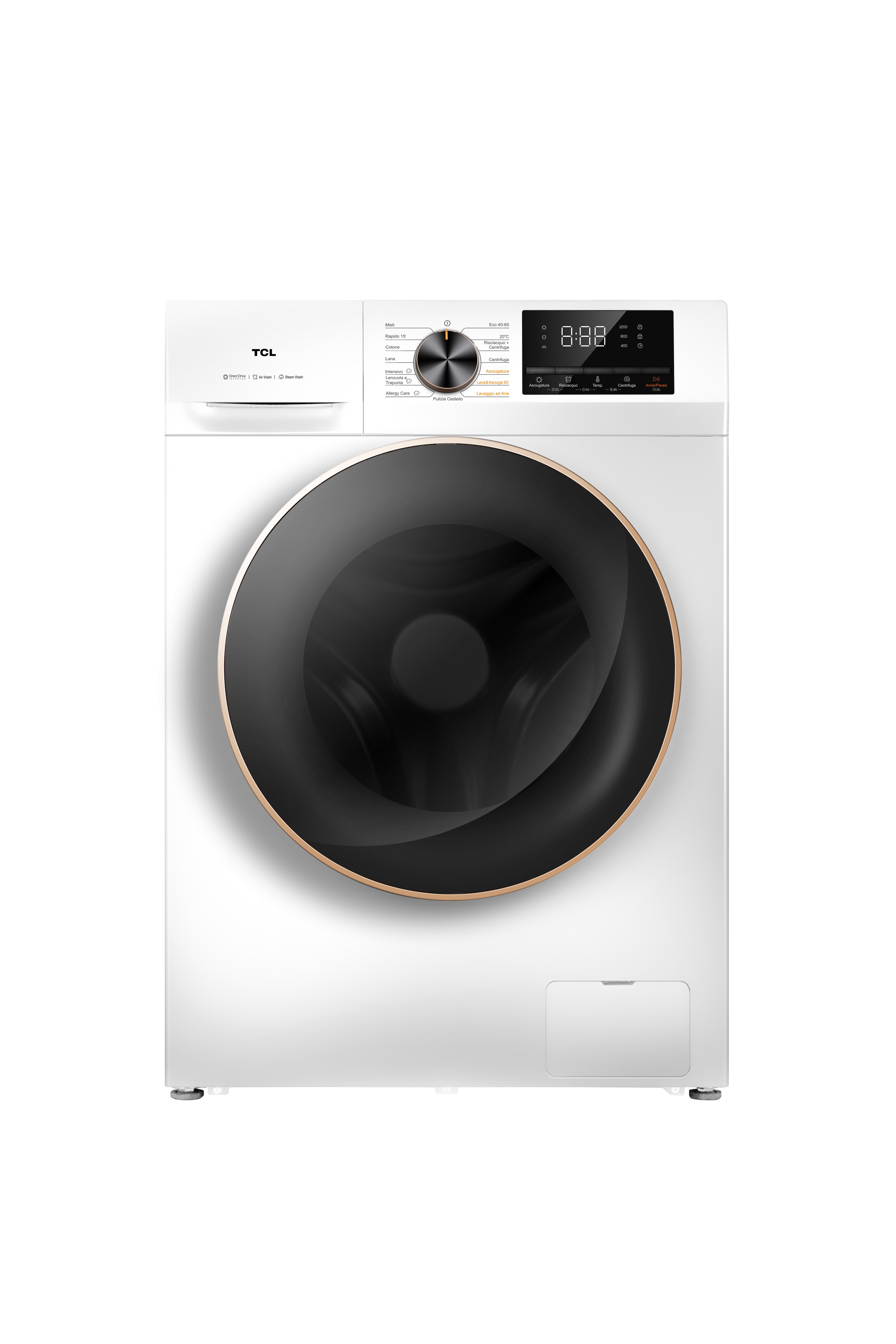 Fotografija proizvoda: Mašina za pranje i sušenje veša TCL CP1012WA0/inverter/10kg/6kg/1200 obrtaja/85x60x63/bela