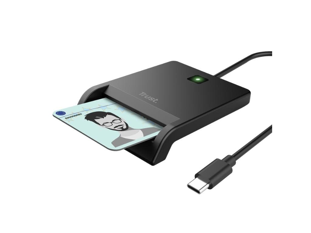 Fotografija proizvoda: Citac kartica TRUST PRIMO USB-C DNI smart card reader/crna