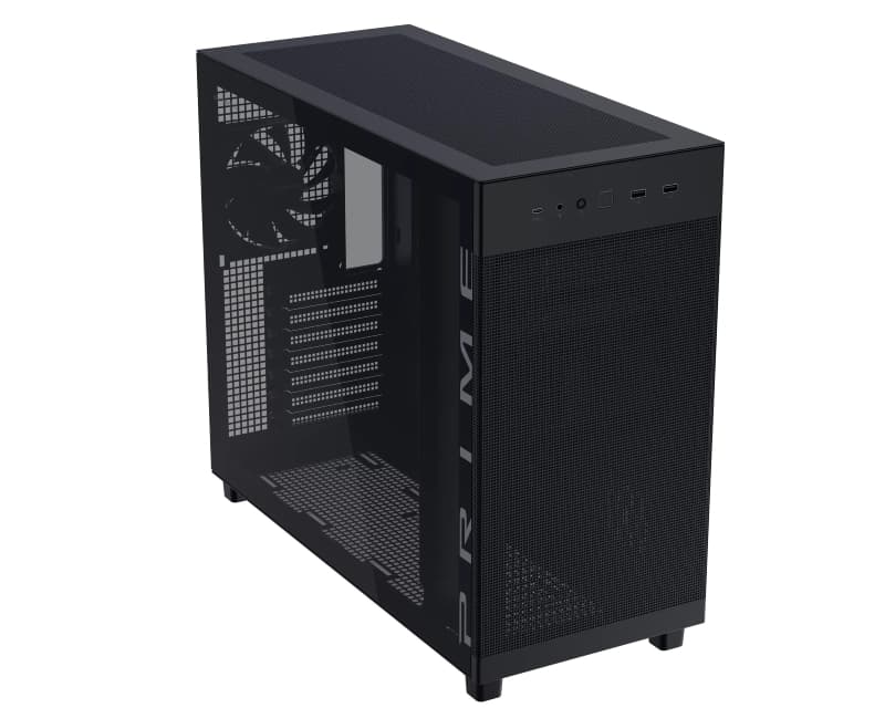 Fotografija proizvoda: PRIME AP303 TG BLACK micro-ATX kućište crno