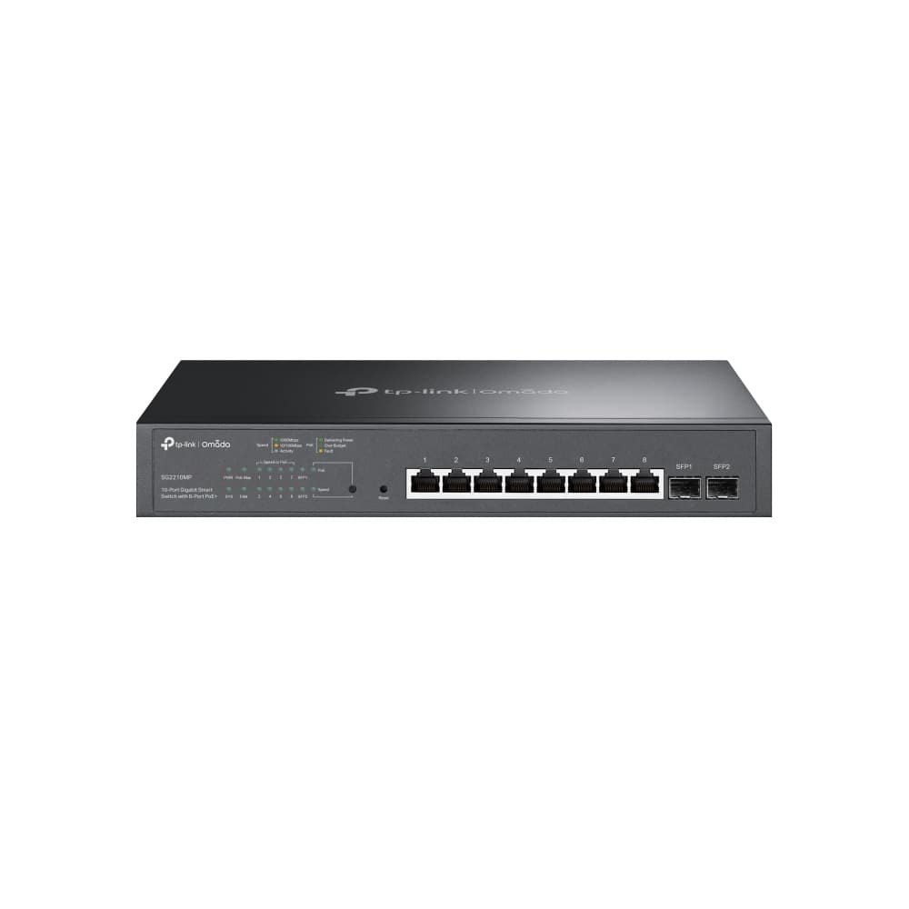 Fotografija proizvoda: Switch TP-Link TL-SG2210MP gigabit/10xRJ45/8xPOE/2xSFP/Rackmount/metalno kucište