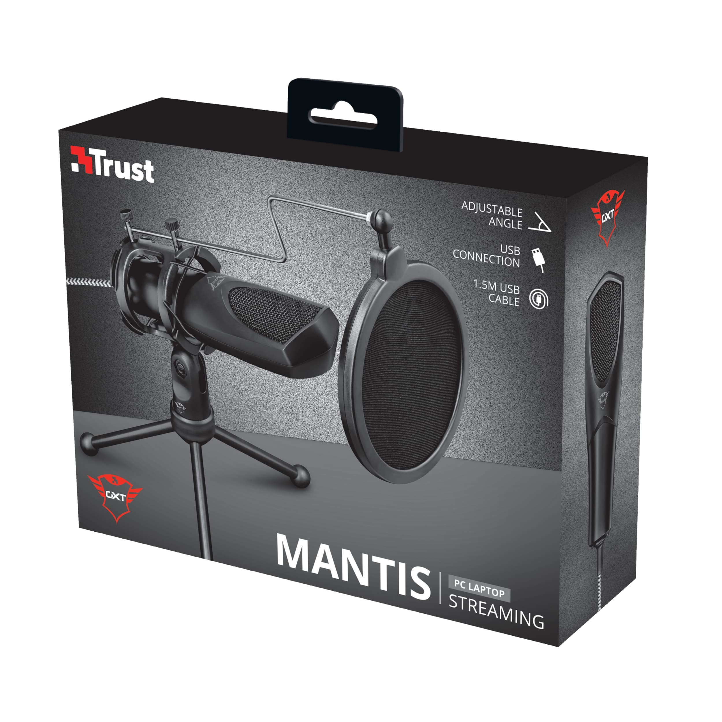 Fotografija proizvoda: Mikrofon TRUST GXT 232 Mantis USB/streaming/crna