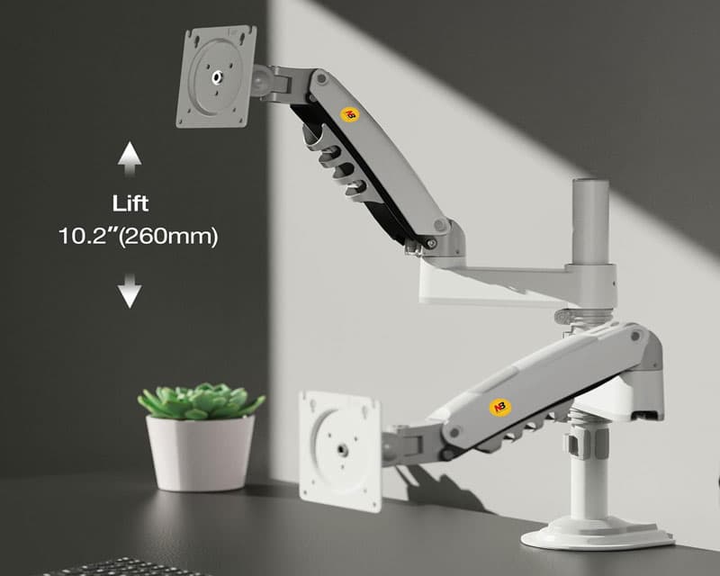 Fotografija proizvoda: H180-XE desktop stand for two monitors white 17-27 inches