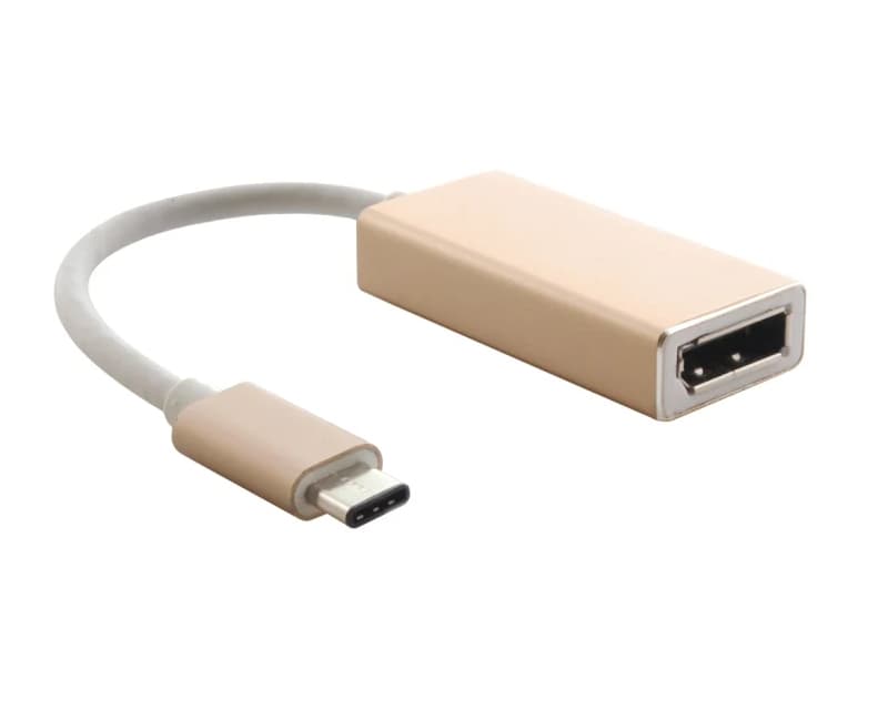 Fotografija proizvoda: Adapter USB 3.1 tip C (M) - Display Port (F) metalni
