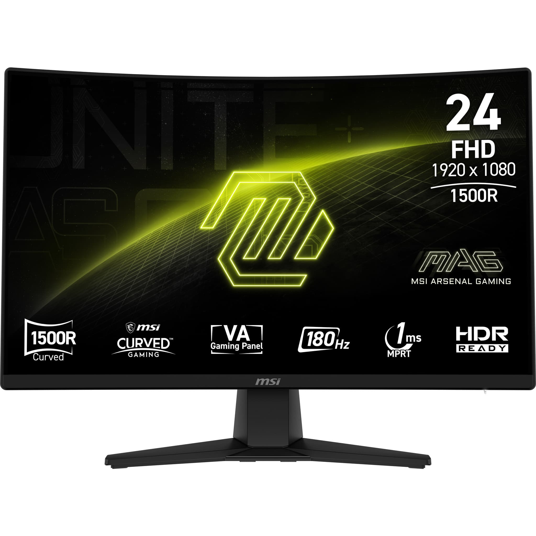 Fotografija proizvoda: 23.6 inch MAG 242C FHD 1920x1080 180Hz AdaptiveSync curved gaming monitor