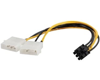 Fotografija proizvoda: Naponski adapter za PCI-E VGA (6-pin) -2x Molex
