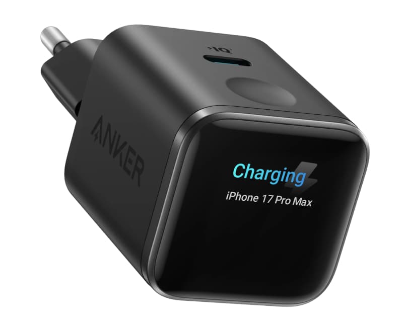 Fotografija proizvoda: Nano 45W travel wall charger with display, USB-C port, black
