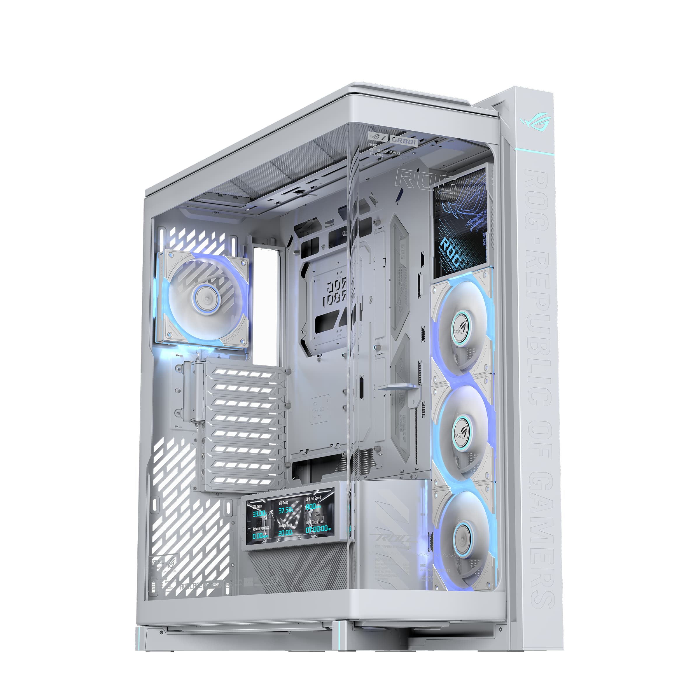 Fotografija proizvoda: ROG CRONOX GR801 CURVE TG ARGB WHITE Gaming kućište belo