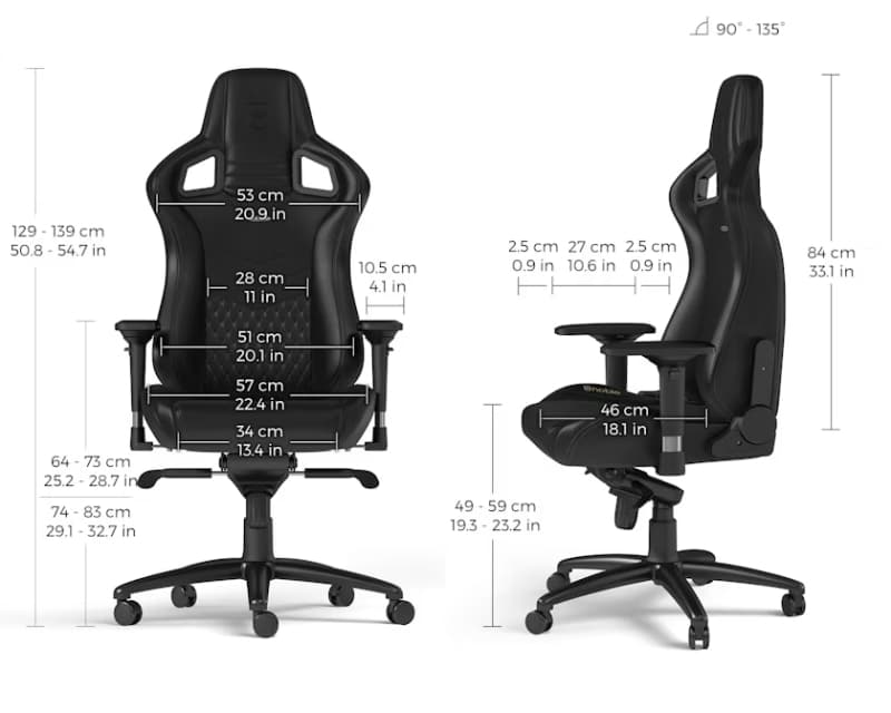 Fotografija proizvoda: EPIC Prava kožna Gaming stolica crna
