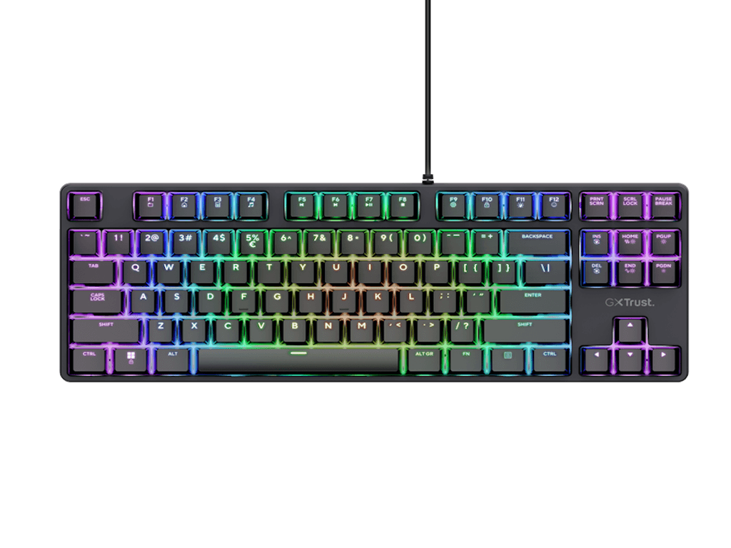 Fotografija proizvoda: Tastatura TRUST GXT864 CADA TKL Mehanicka/gaming/ US/crna